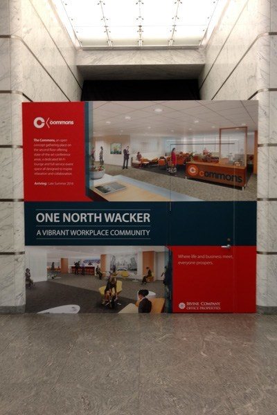 Display Graphic Images in Hallway Reduced One North Wacker