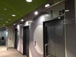 Groupon Elevator Wall Graphic