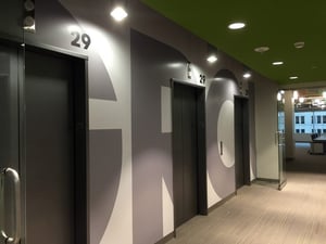 Groupon Elevator Wall Graphic