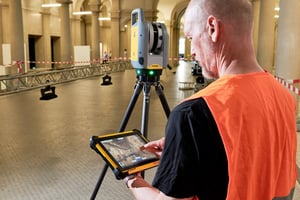 Surveyor in the Field With Trimble