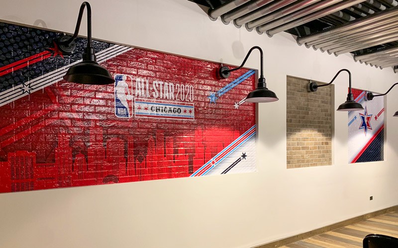 Textured Wall Graphics Installed for NBA