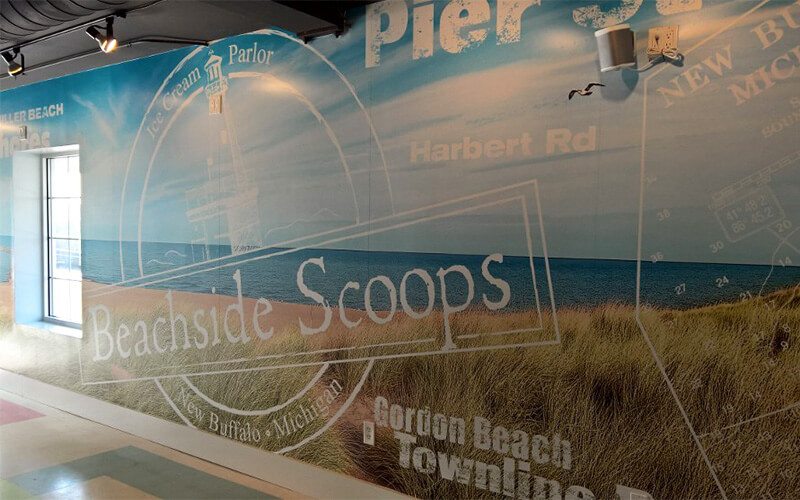 Wall Graphic Close Up at Beachside Scoops