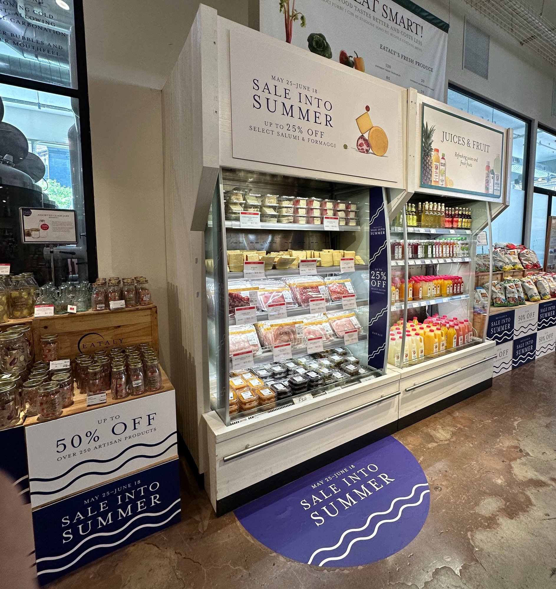 Eataly Retail POP Summer Encap Sale Signage and Floor Graphics-1