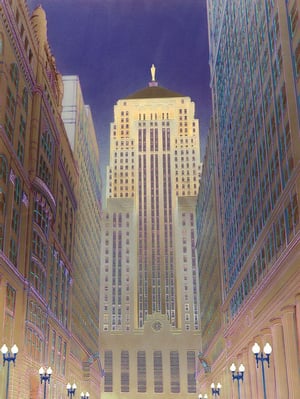 Giclee Print of a city scape by Ben Holiday.