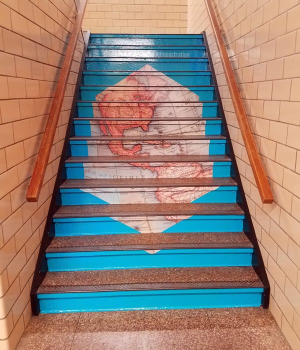 Educational Stair Graphics at High School