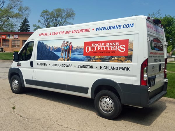 Vehicle Wrap for Uncle Dan's Outdoor Store