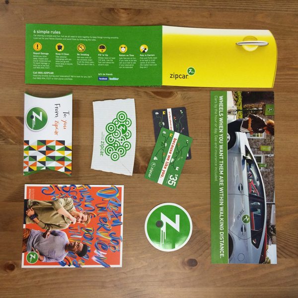 Collection of Zipcar Printed Collateral