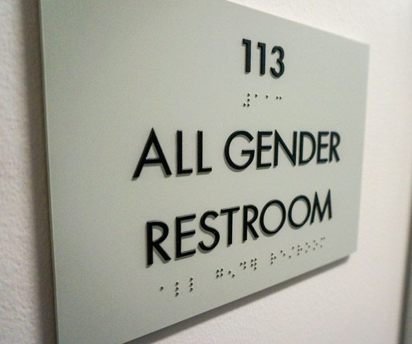 ADA Braille Sign for Public Restroom